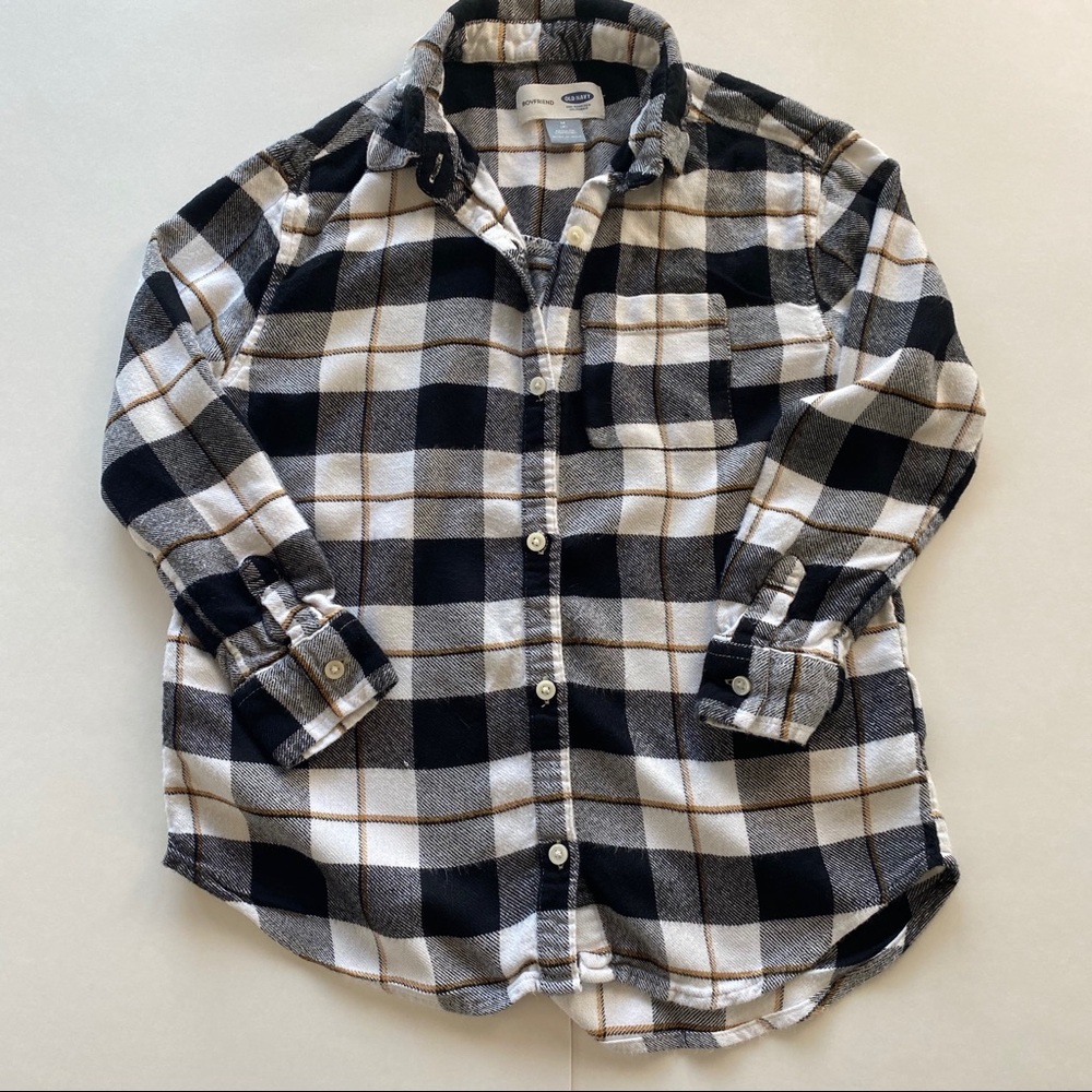 Old Navy - Girls Flannel Plaid Boyfriend Shirt